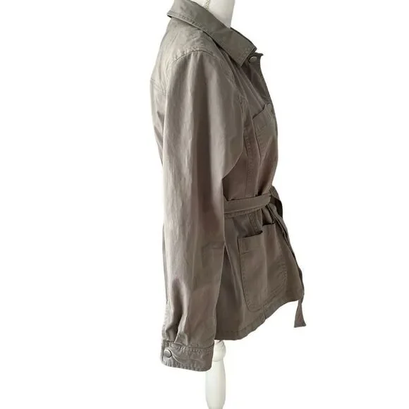 Banana Republic Gray Lightweight Belted Jacket Size Small - Picture 3 of 7